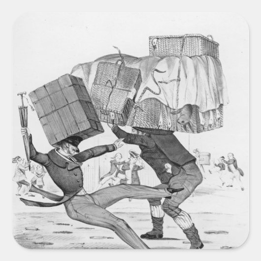 Eine Weihnachtsschachtel, 1836 Quadratischer Aufkleber (Vorderseite)