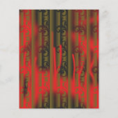 eine weiß-braune Tapete mit einem Muster Flyer (Hinten)