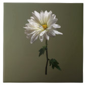 Eine weiße Daisy Fliese (Vorderseite)