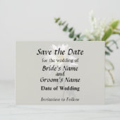 Eine weiße Daisy Save The Date (Stehend Vorderseite)