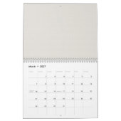 Eine weiße, designoptimierte Form, die die Sauberk Kalender (Mär 2027)