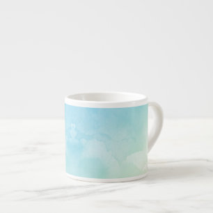 Eine weiße Keramiktasse mit einer ruhigen Espressotasse