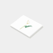 eine weiße Lippenlilie Post-it Klebezettel (angewinkelt)