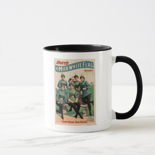 "Eine weiße Milchflagge" Frauenmarschierband Tasse (Rechts)