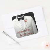 Eine weiße Sportbekleidung Quadratischer Aufkleber (Umschlag)