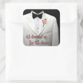 Eine weiße Sportbekleidung Quadratischer Aufkleber (Tasche)