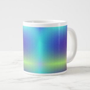 Eine weiße Tasse mit einem lebendigen, Farbverlauf