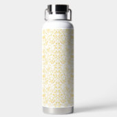eine weiße und goldene Tapete mit einem Muster dar Trinkflasche (Rückseite)