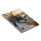 Eine weiße Weihnachtslandschaft Vintag Notizblock (Rechte Seite)