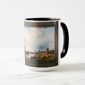 Eine weite Flusslandschaft mit Windmühlen Tasse (VorderseiteRechts)