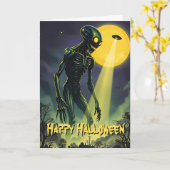 Eine weitere Alien Invader Halloween Karte (Gelbe Blume)