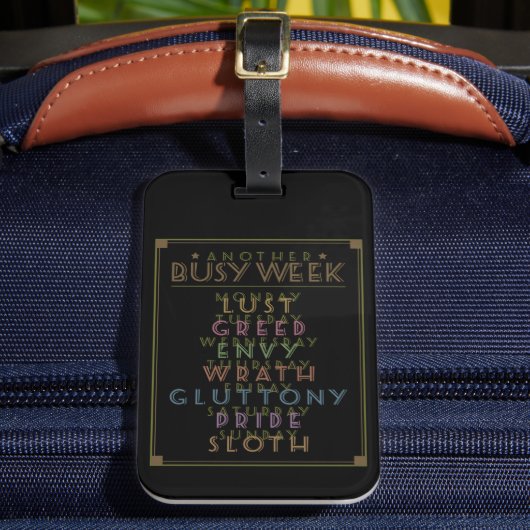 Eine weitere belebte Woche Black GFX Gepäckanhänger (Vorderseite Insitu 2)