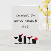 Eine weitere Entschuldigung, Cocktail Valentinstag Karte (Gelbe Blume)