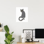 Eine weitere graue Katze Poster (Heimbüro)