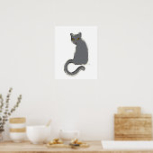 Eine weitere graue Katze Poster (Küche)