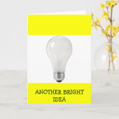 EINE WEITERE HELLE IDEE WEISS LICHT BULB KARTE (Gelbe Blume)