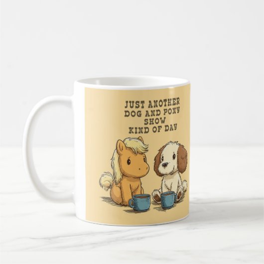 Eine weitere Hunde- und Pony-Show Kaffeetasse (Links)