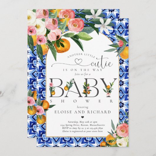 Eine weitere kleine Süsse befindet sich auf der Wa Einladung (Vorne/Hinten)