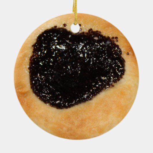 Eine weitere Mohnschmuck Kolache Keramik Ornament (Hinten)