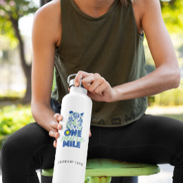 Eine weitere Motivierend Tiger-Flasche mit blauem  Trinkflasche