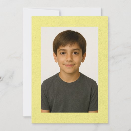 Eine weitere Reise um den Sun Yellow Retro Geburts Einladung (Rückseite)