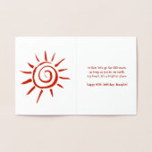 Eine weitere Reise um die Sonne Custom Birthday Re Folienkarte (Innenseite)