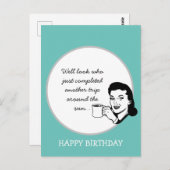 Eine weitere Reise um die Sonne Funny Retro Geburt Postkarte (Vorne/Hinten)