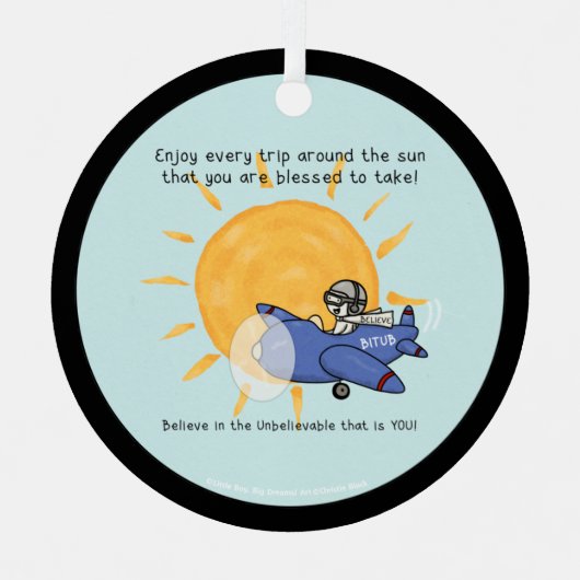 Eine weitere Rundreise um die Sonne Ornament Aus Metall (Vorderseite)