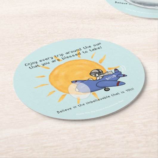 Eine weitere Rundreise um die Sonne Runder Pappuntersetzer (Angewinkelt)