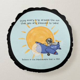 Eine weitere Rundreise um die Sonne Rundes Kissen