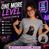 Eine weitere Stufe - T-Shirt für Katzen-Gamer | Sü