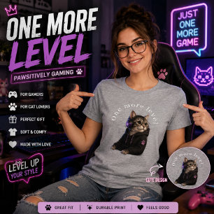 Eine weitere Stufe - T-Shirt für Katzen-Gamer   Sü Tri-Blend Shirt