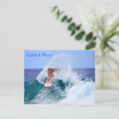 Eine Welle fangen Postkarte (Stehend Vorderseite)