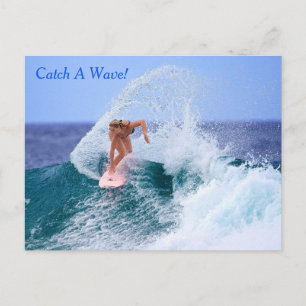 Eine Welle fangen Postkarte