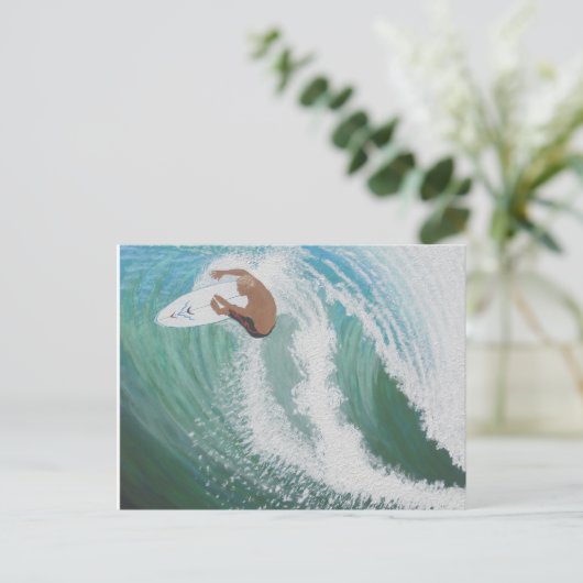 Eine Welle Postkarte (Stehend Vorderseite)