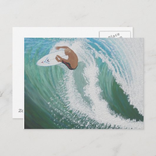 Eine Welle Postkarte (Vorne/Hinten)