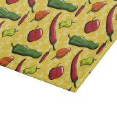 Eine Welt-Chili-Paprikaschoten-Glasschneideplatine Schneidebrett (Ecke)