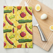 Eine Welt der Chili Paprikaschoten Küchentücher (Viertel Falte)