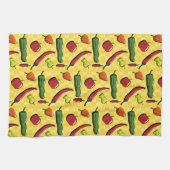 Eine Welt der Chili Paprikaschoten Küchentücher (Horizontal)