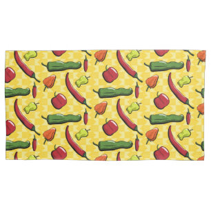 Eine Welt der Chili Paprikaschoten Pillowcase Kissenbezug