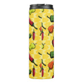 Eine Welt der Chili-Paprikaschoten Thermal Tumbler Thermosbecher (Rückseite)