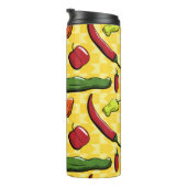 Eine Welt der Chili-Paprikaschoten Thermal Tumbler Thermosbecher (Nach rechts gedreht)