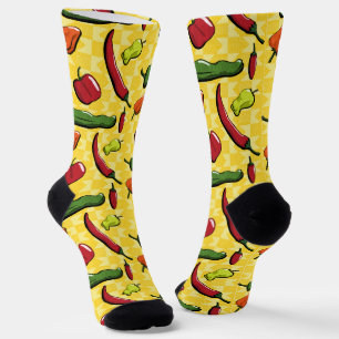 Eine Welt der Chili-Schoten Socken