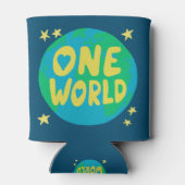 Eine Welt der Einheit Weltfrieden - Erde Dosenkühler (Rückseite)