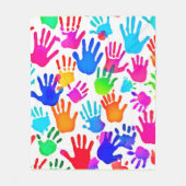 Eine Welt der Hände in Farbe Fleecedecke (Vorderseite)