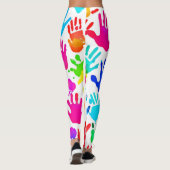 Eine Welt der Hände in Farbe Leggings (Rückseite)