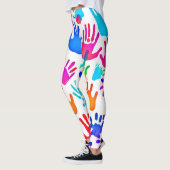 Eine Welt der Hände in Farbe Leggings (Links)