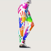 Eine Welt der Hände in Farbe Leggings (Rechts)