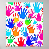 Eine Welt der Hände in Farbe Poster (Vorne)