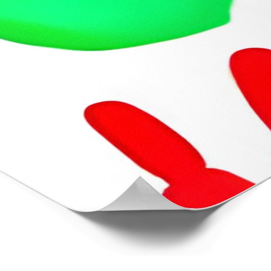 Eine Welt der Hände in Farbe Poster (Ecke)